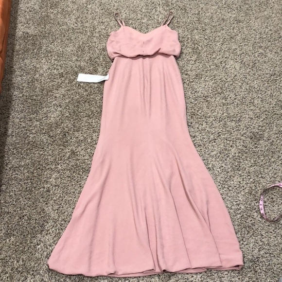 NWT Dress The Population Gracelyn Formal Dress Size Small Pink Blouson Slit - Picture 5 of 10